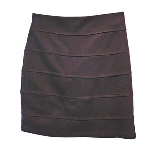 Twenty One Layered Straight Pencil Skirt Stretchy Black Women's Large